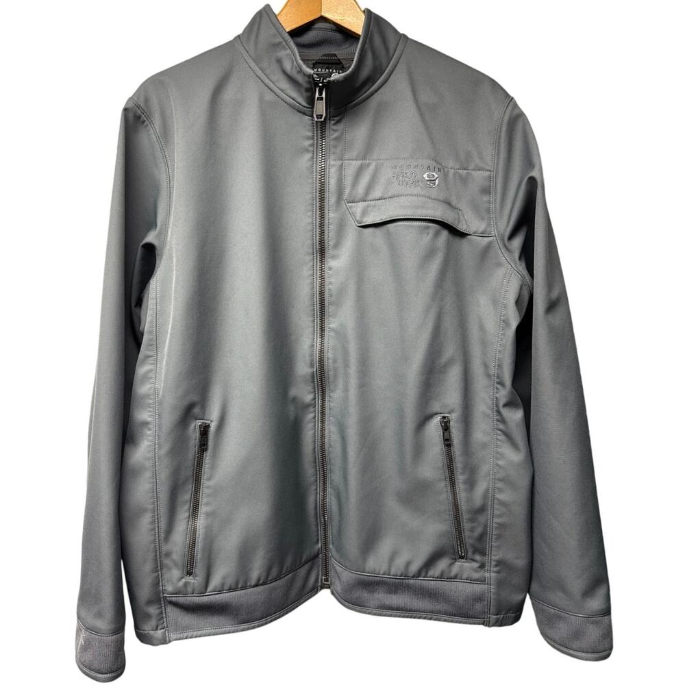 Mountain Hardwear Men’s Size Large Gray Beemer Polyester Soft Shell Jacket